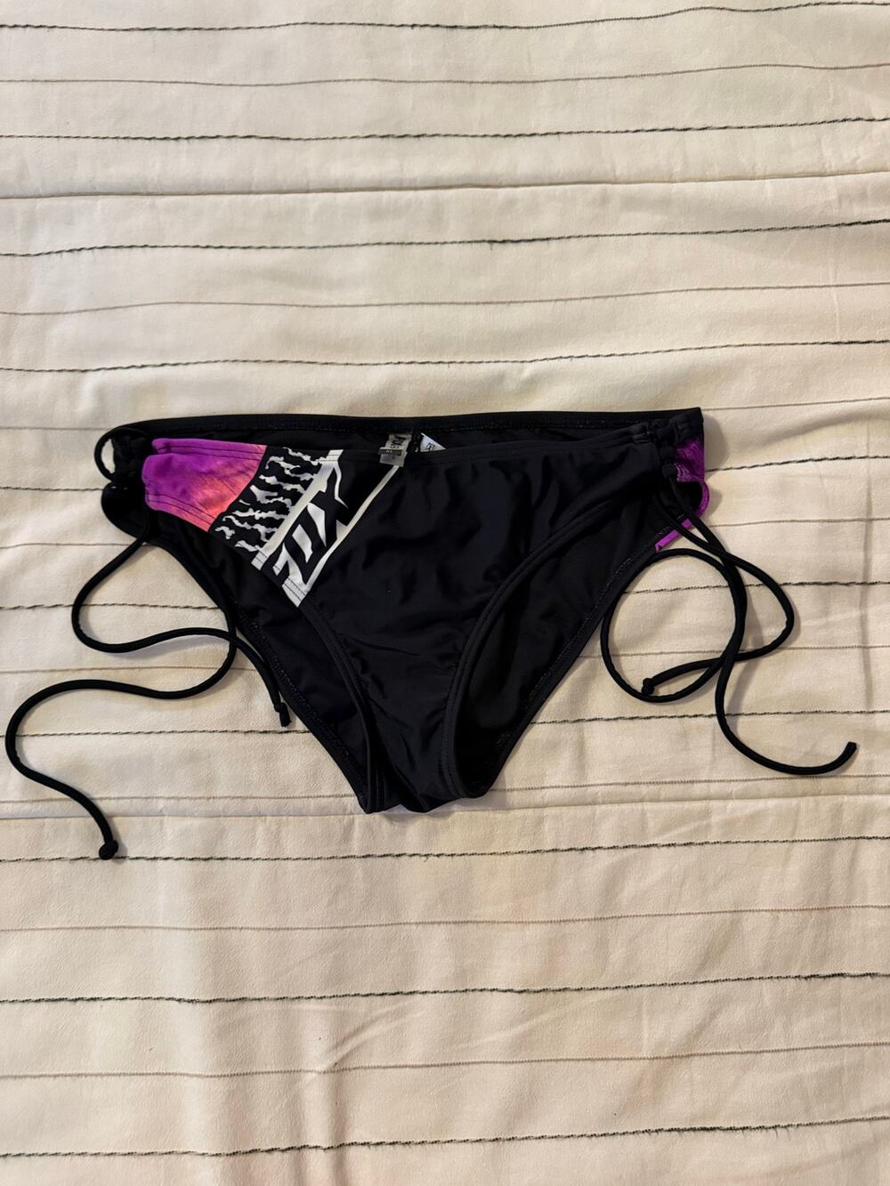 Chic Fox Racing Black Side-Tie Bikini Bottom